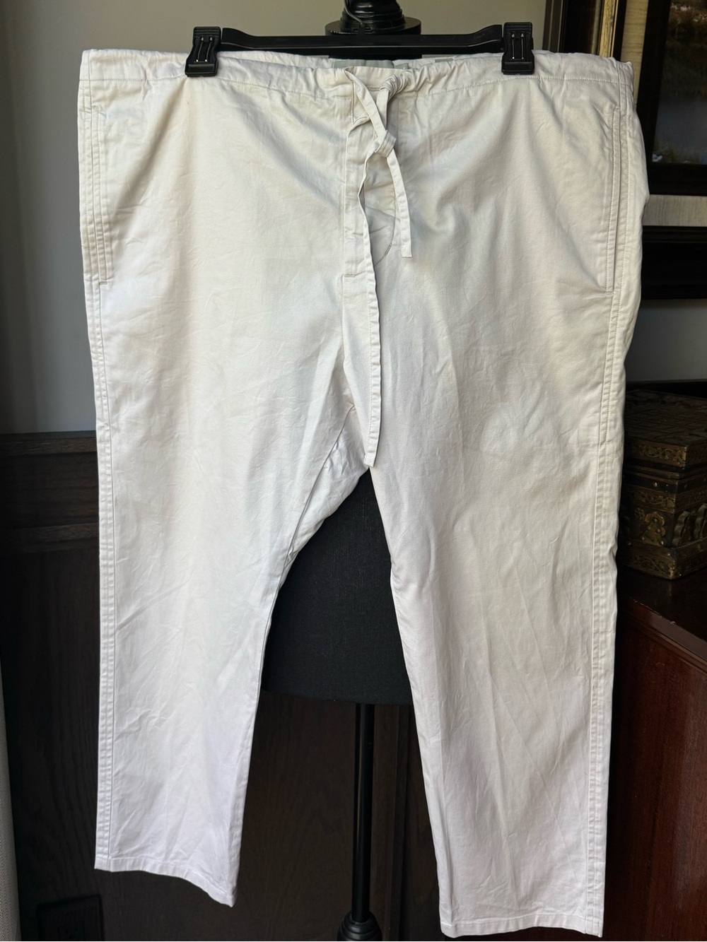 Vince Light Beige Drawstring Chino Pants small - Picture 2 of 6